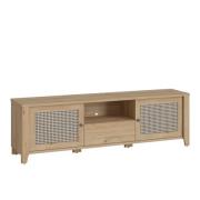 Cicero Wooden TV Stand With 2 Doors 1 Drawer In Oak