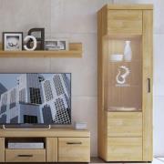 Corco Wooden Display Cabinet Left Handed With 1 Door In Oak