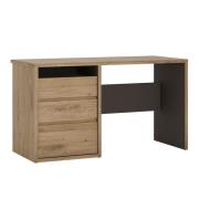 Sholka Wooden Laptop Desk With 3 Drawers In Oak