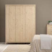 Macron Wooden Wardrobe With 3 Doors In Oak