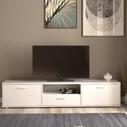 Macomb Wooden TV Stand With 2 Doors 1 Drawers In White