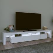 Biloxi Wooden TV Stand In White With LED Lights