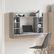 Kodak Wooden Wall Mounted Laptop Desk In Grey Sonoma