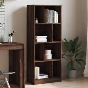 Guelph Wooden Bookcase With 8 Shelves In Dark Brown Oak