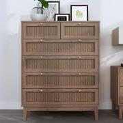 Burdon Wooden Chest Of 6 Drawers In Oak