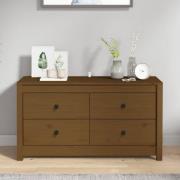 Abilene Wooden Chest Of 4 Drawers In Honey Brown