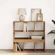 Ames Wooden Bookcase With 8 Compartment In Oak