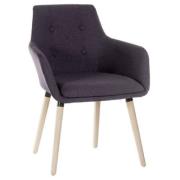 Easton Fabric Home And Office Chair With Oak Legs In Graphite