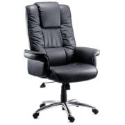 Laveen Leather Home And Office Chair In Black