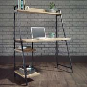 Indio Wooden Laptop Desk With 4 Shelves In Charter Oak