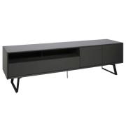 Cardiff Large Wooden TV Stand In Matt Charcoal Grey