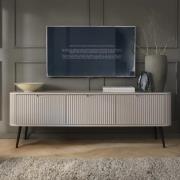 Zebulon Wooden TV Stand With 2 Doors In Cashmere