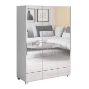 Bangor Mirrored Wardrobe With 3 Doors In White