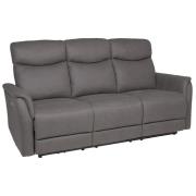 Maritime Electric Recliner Fabric 3 Seater Sofa In Grey