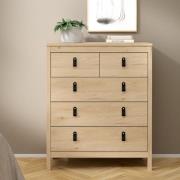 Bellevue Wooden Chest Of 5 Drawers In Oak