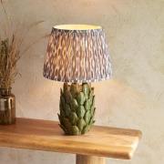 Laredo Pearl Grey 35cm Shade Ceramic Table Lamp In Olive