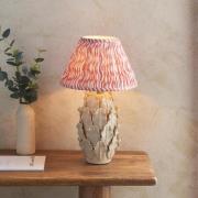 Riyadh  Pink 30cm Shade Small Ceramic Table Lamp In Ivory