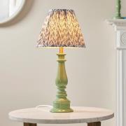 Lincoln Pearl Grey 25cm Shade Resin Table Lamp In Cotswold Green