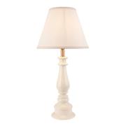 Lenoir Vintage White 25cm Shade Resin Table Lamp In Almond White