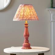 Riyadh  Pink 30cm Shade Resin Table Lamp In Pink Clay