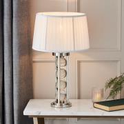 Nephi Clear Glass Crystal Table Lamp In Polished Nickel