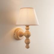 Lenoir Vintage White 20cm Shade Wood Wall Light In Natural Ash