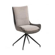 Provo Fabric Dining Chair In Light And Dark Beige