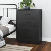 Barrie Wooden Chest Of 4 Drawers In Black Oak