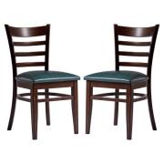 Sarnia Lascari Vintage Teal Faux Leather Dining Chairs In Pair