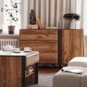 Boise Wooden Sideboard With 1 Door 3 Drawers In Catania Oak