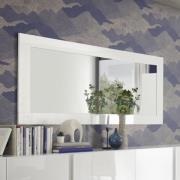 Jining Bedroom Wall Mirror In White High Gloss Frame