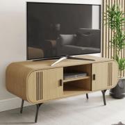 Milford Wooden TV Stand With 2 Doors In Oak