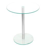 Holmdel Glass Round Side Table In Clear