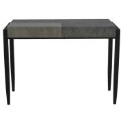 Vermillion Wooden Console Table With Metal Legs In Dark Concrete