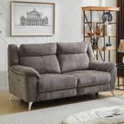 Mankato Fabric Electric Recliner 3 Seater Sofa In Stone