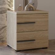Viola Wooden Bedside Table With Left Handle In Oiled Oak