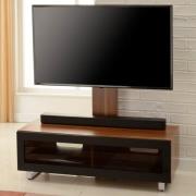 Muncie Small Wooden TV Stand With Metal Bracket In Walnut